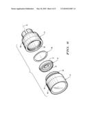 Electro-optical lens mounting assembly and method in electro-optical readers diagram and image