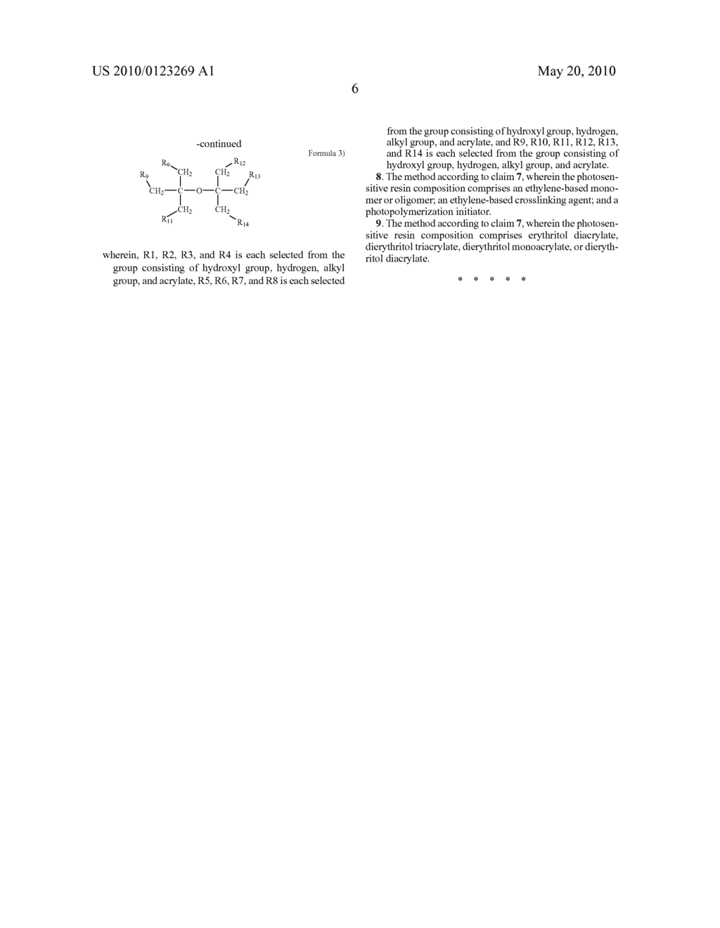 PHOTOSENSITIVE RESIN COMPOSITION FOR IMPRINTING PROCESS AND METHOD FOR FORMING ORGANIC LAYER OVER SUBSTRATE - diagram, schematic, and image 09