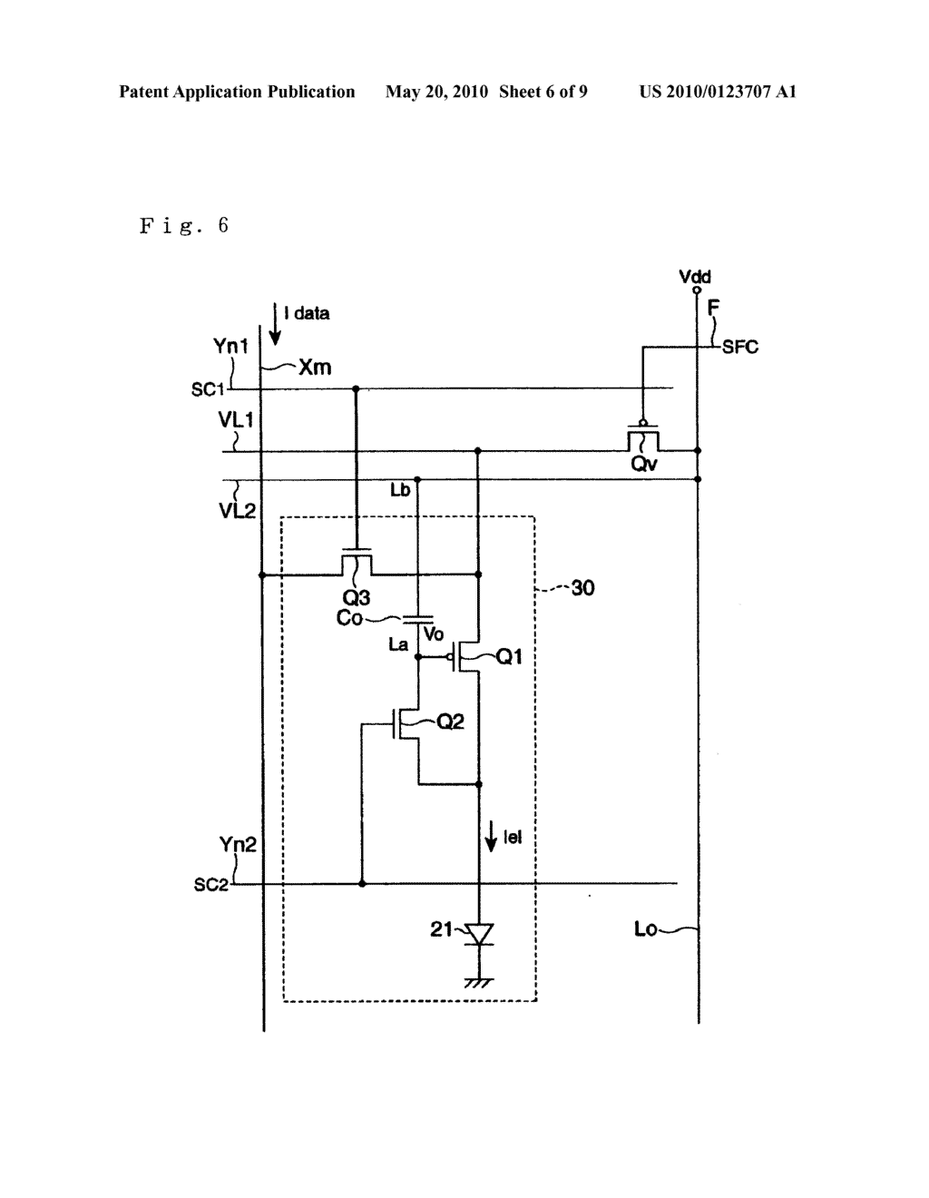 Electronic Circuit, Method of Driving Electronic Circuit, Electro-Optical Device, Method of Driving Electro-Optical Device, and Electronic Apparatus - diagram, schematic, and image 07
