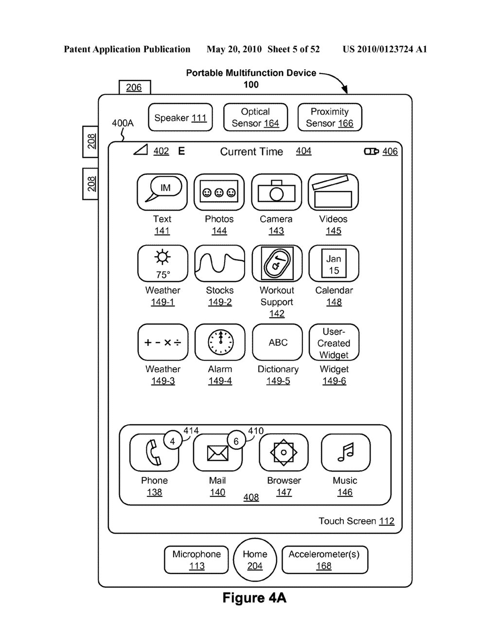 Portable Touch Screen Device, Method, and Graphical User Interface for Using Emoji Characters - diagram, schematic, and image 06