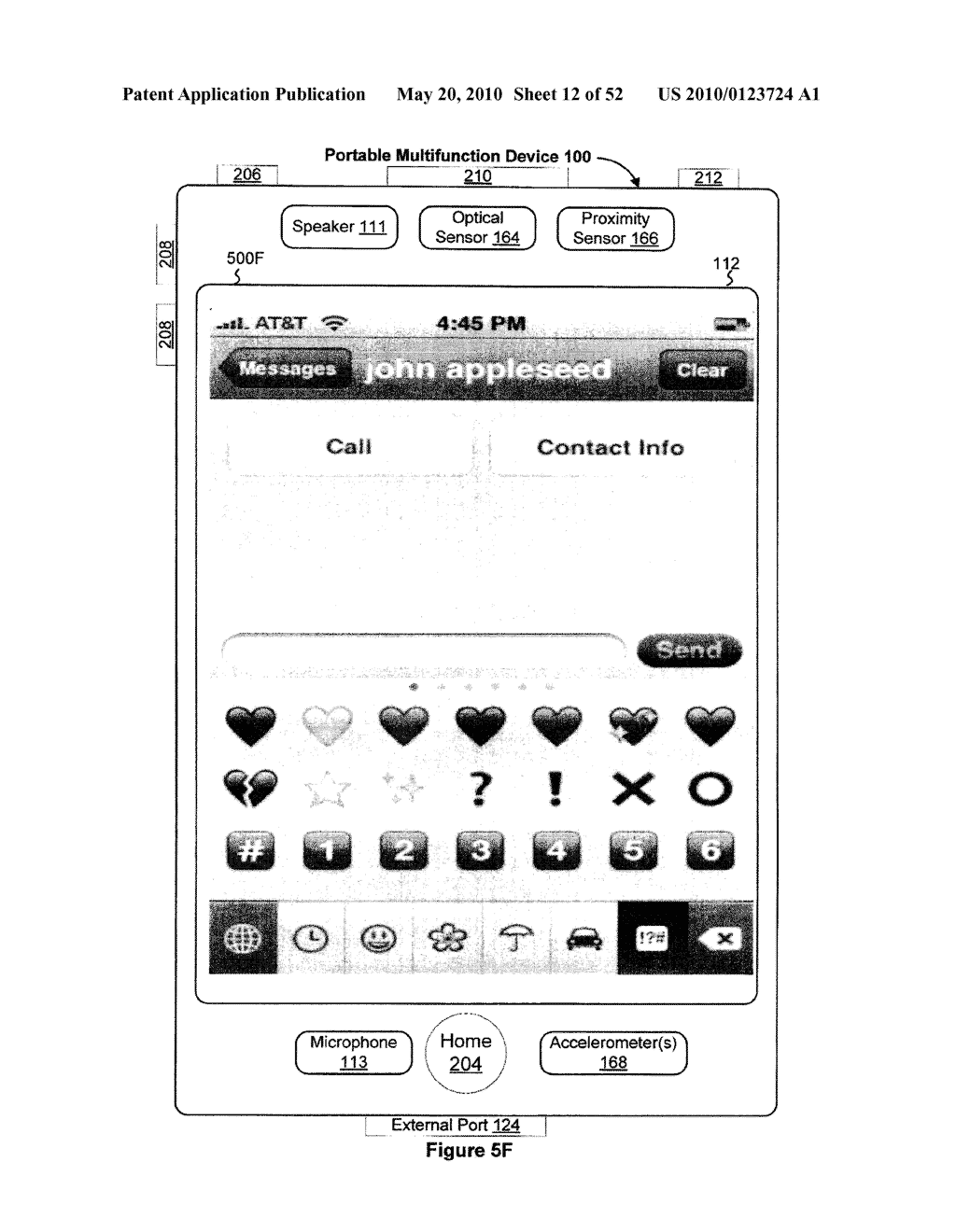Portable Touch Screen Device, Method, and Graphical User Interface for Using Emoji Characters - diagram, schematic, and image 13