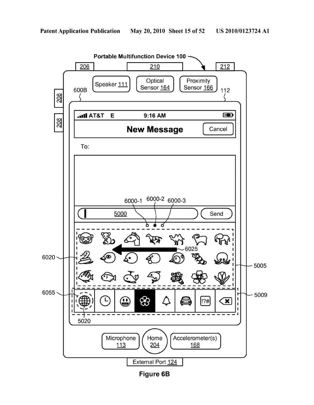 Portable Touch Screen Device, Method, and Graphical User Interface for Using Emoji Characters - diagram, schematic, and image 16