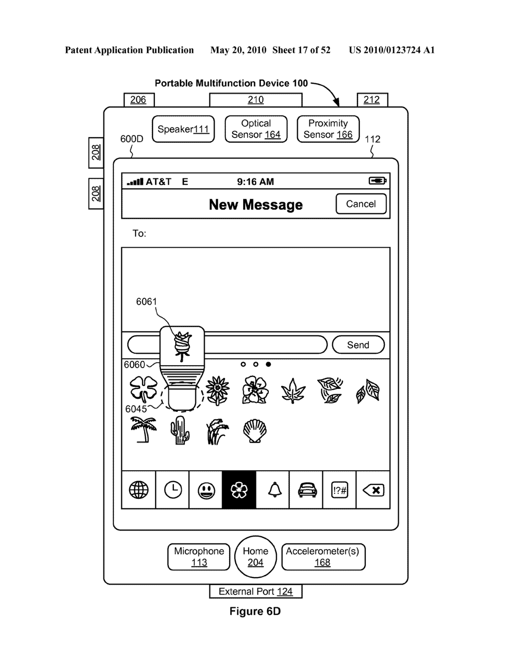 Portable Touch Screen Device, Method, and Graphical User Interface for Using Emoji Characters - diagram, schematic, and image 18