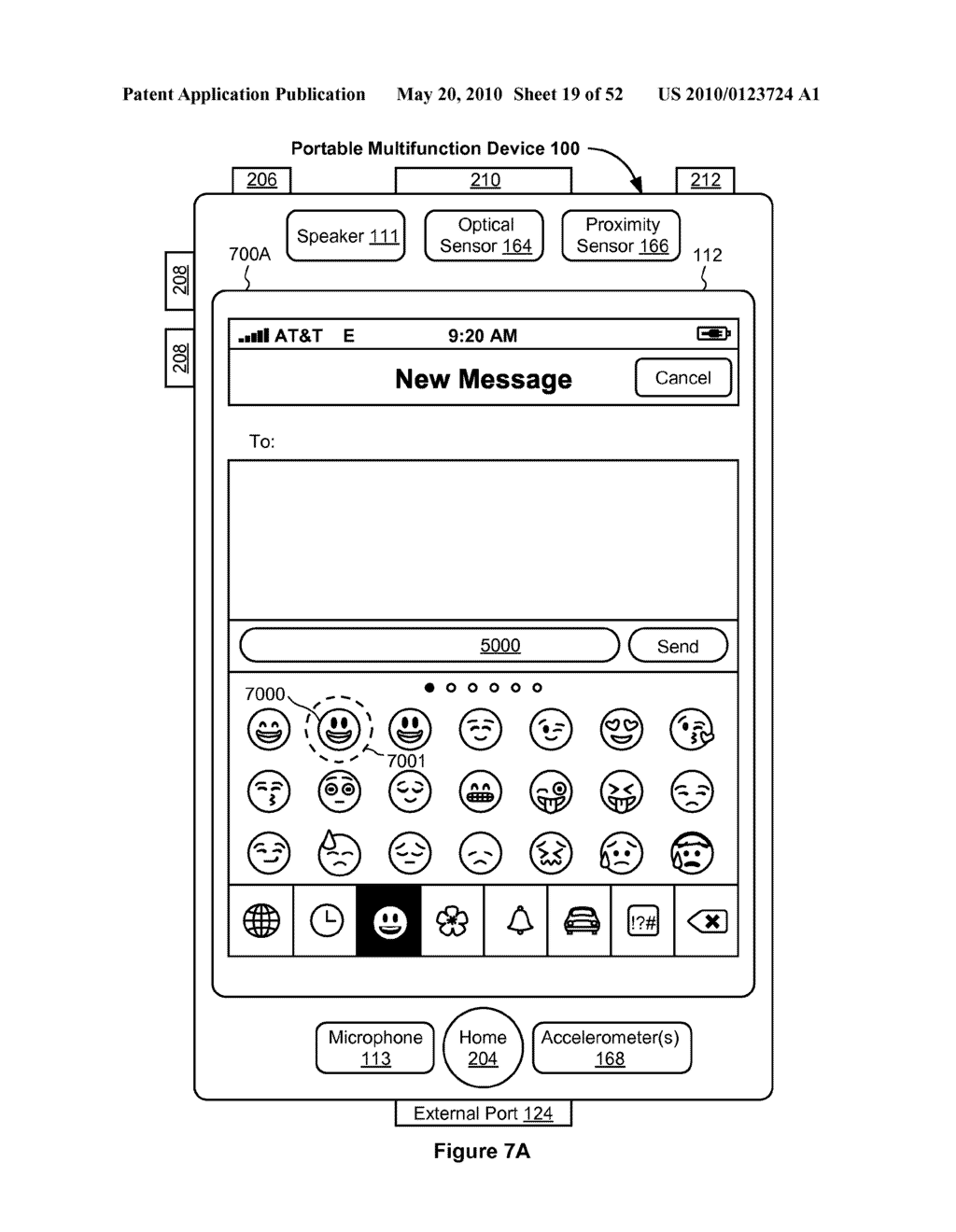 Portable Touch Screen Device, Method, and Graphical User Interface for Using Emoji Characters - diagram, schematic, and image 20