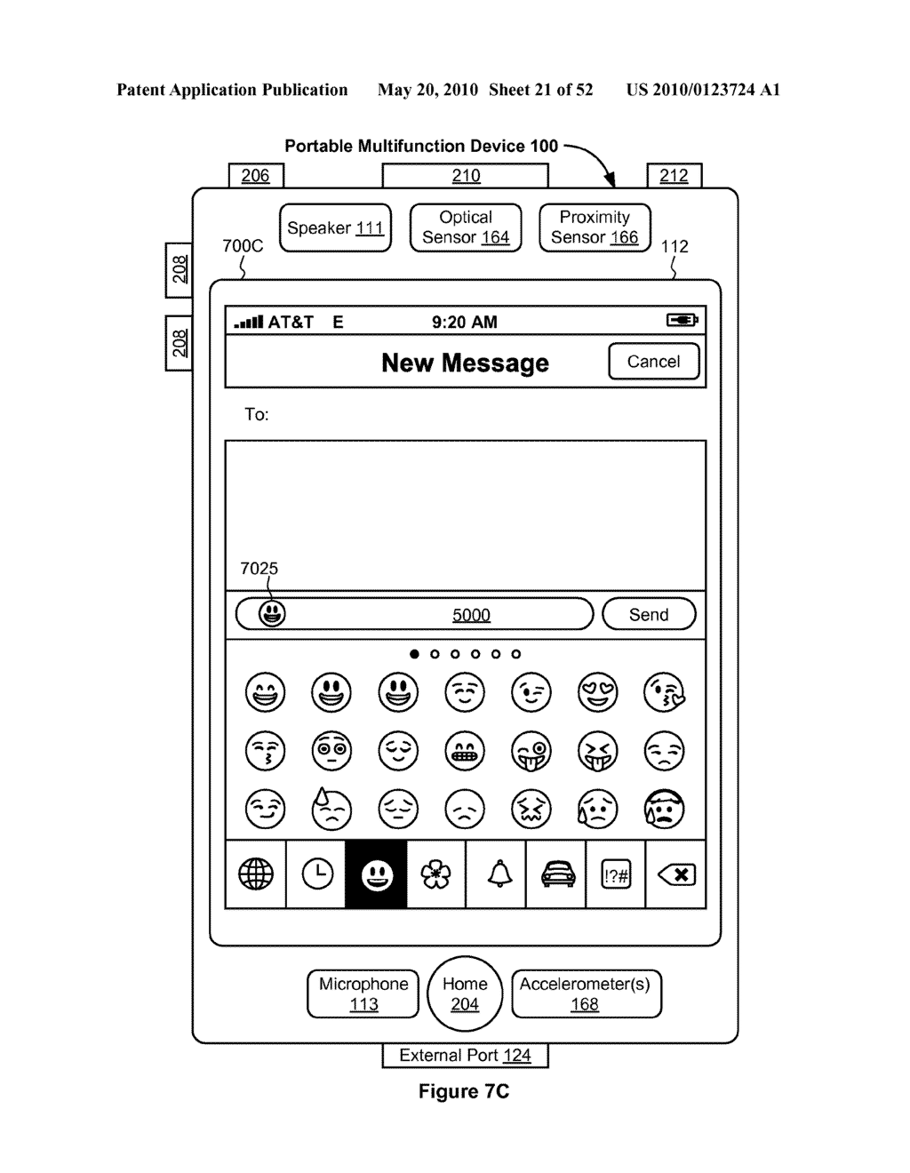 Portable Touch Screen Device, Method, and Graphical User Interface for Using Emoji Characters - diagram, schematic, and image 22