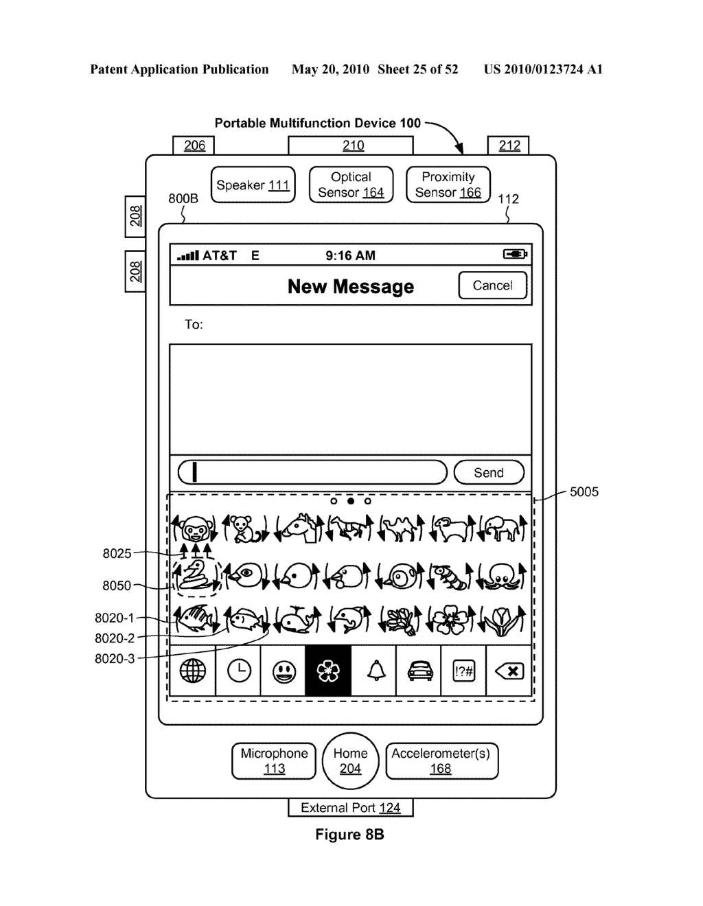 Portable Touch Screen Device, Method, and Graphical User Interface for Using Emoji Characters - diagram, schematic, and image 26