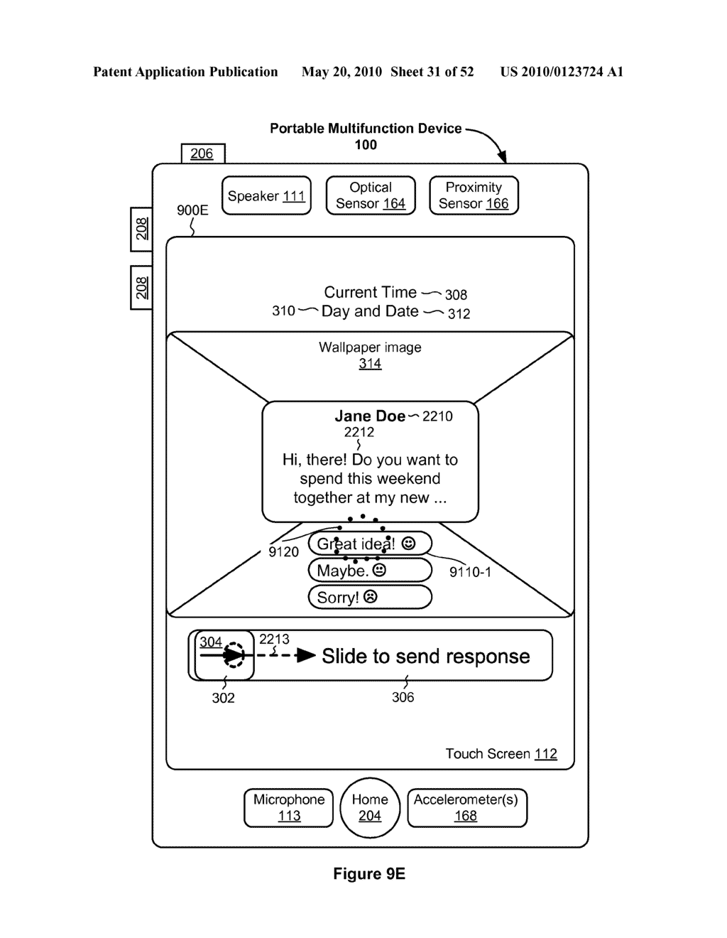 Portable Touch Screen Device, Method, and Graphical User Interface for Using Emoji Characters - diagram, schematic, and image 32