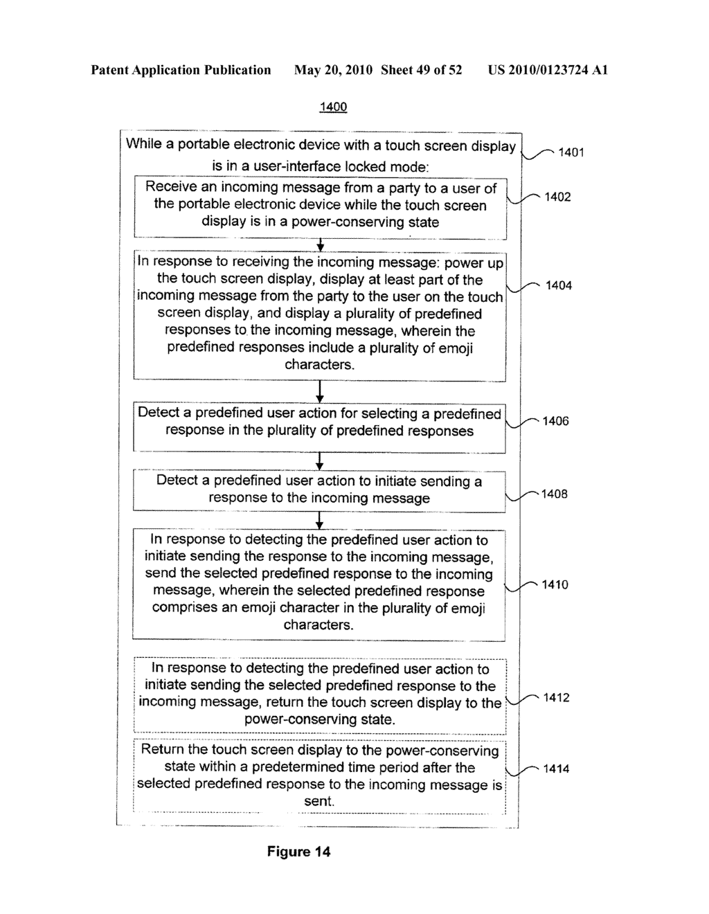 Portable Touch Screen Device, Method, and Graphical User Interface for Using Emoji Characters - diagram, schematic, and image 50