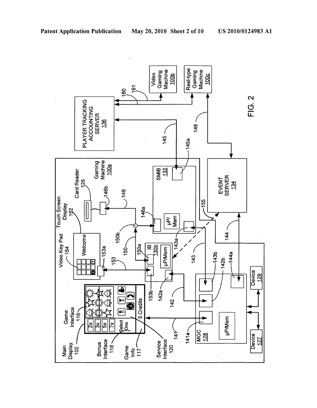 Gaming Machine with Secondary Interface Board for Leveraging Slot Machine Interface Board Communications - diagram, schematic, and image 03