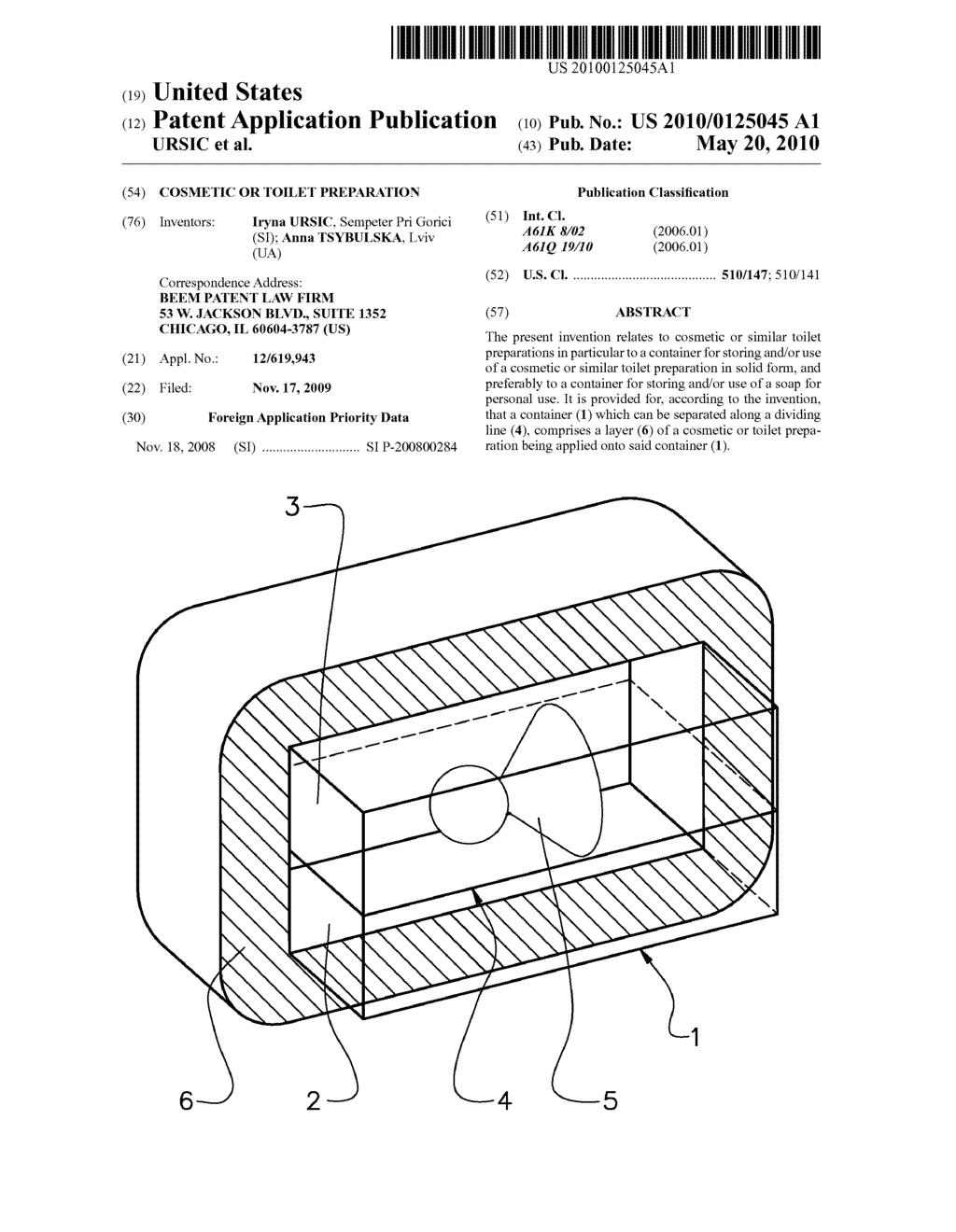 COSMETIC OR TOILET PREPARATION - diagram, schematic, and image 01