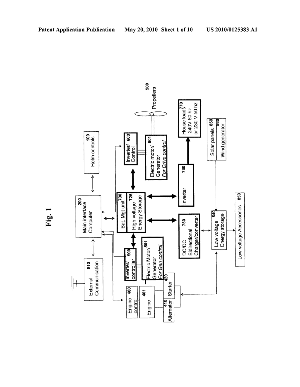 ELECTRONIC METHOD OF CONTROLLING PROPULSION AND REGENERATION FOR ELECTRIC, HYBRID-ELECTRIC AND DIESEL-ELECTRIC MARINE CRAFTS, AND AN APPARATUS THEREFOR - diagram, schematic, and image 02