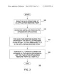 RESTORING APPLICATION UPGRADES USING AN APPLICATION RESTORE POINT diagram and image