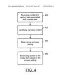 Method, Apparatus, and Computer Program Product for Determining Media Item Privacy Settings diagram and image