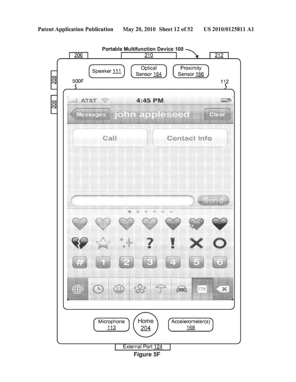 Portable Touch Screen Device, Method, and Graphical User Interface for Entering and Using Emoji Characters - diagram, schematic, and image 13