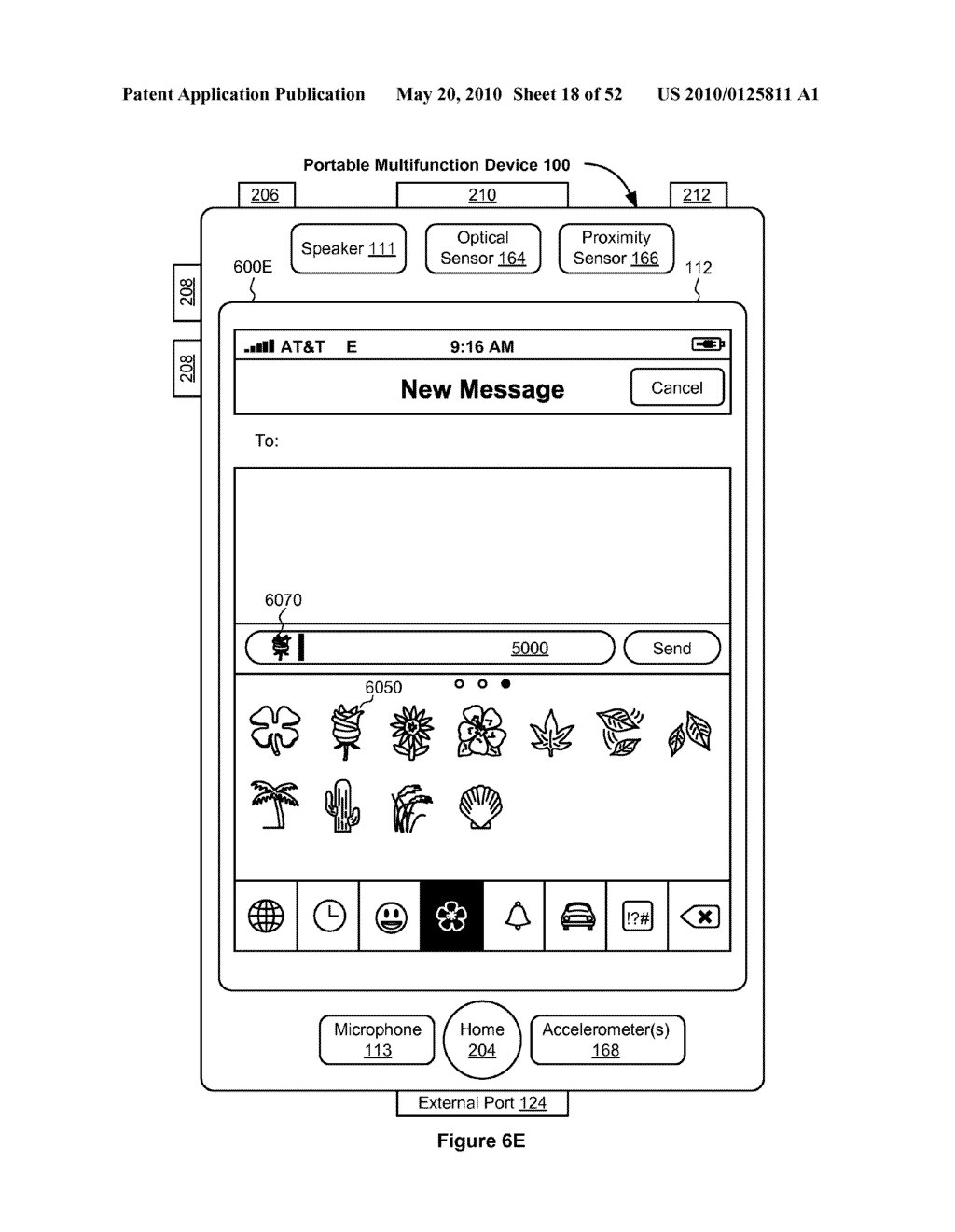 Portable Touch Screen Device, Method, and Graphical User Interface for Entering and Using Emoji Characters - diagram, schematic, and image 19