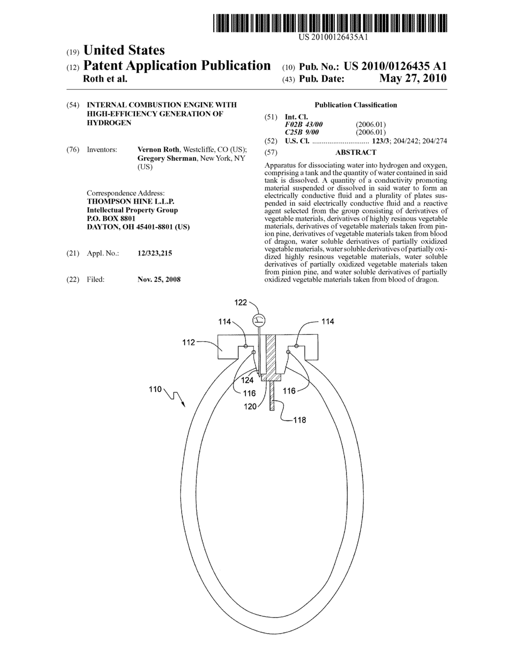 INTERNAL COMBUSTION ENGINE WITH HIGH-EFFICIENCY GENERATION OF HYDROGEN - diagram, schematic, and image 01