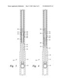 DOWNHOLE DECELERATING DEVICE, SYSTEM AND METHOD diagram and image