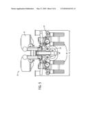 IMPLEMENT FRAME WITH FRONT FOLDING WINGS AND TRANSPORT WHEELS diagram and image