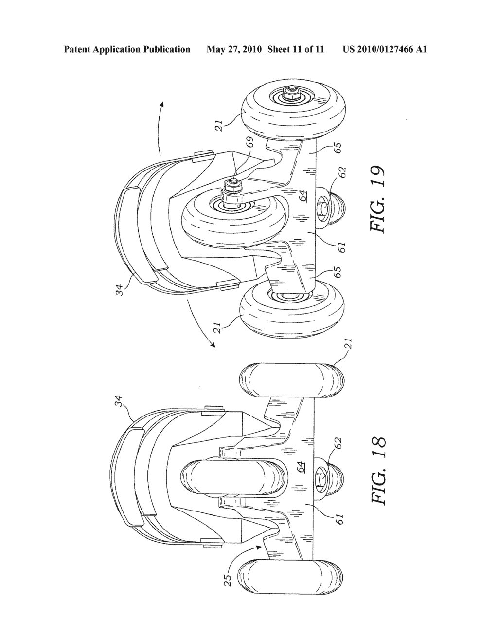 Roller skate and wheel trucks therefor - diagram, schematic, and image 12