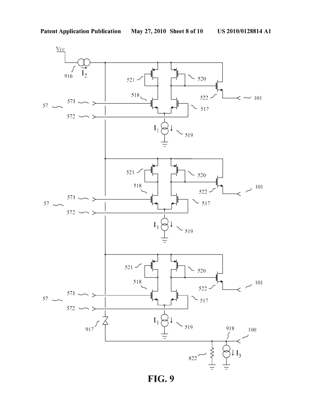 PSEUDO-DIFFERENTIAL INTERFACING DEVICE HAVING A BALANCING CIRCUIT - diagram, schematic, and image 09