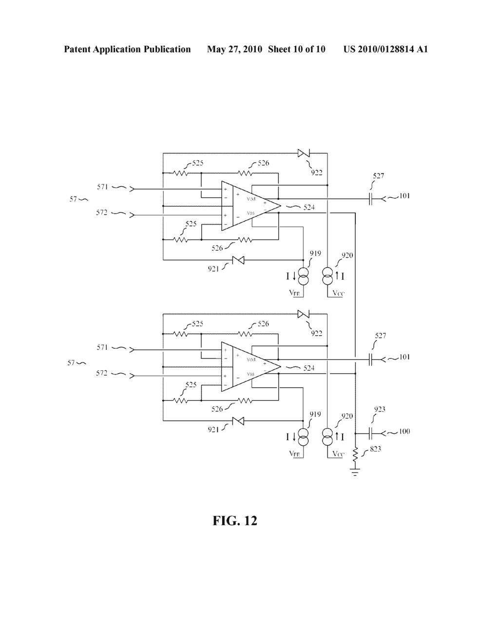 PSEUDO-DIFFERENTIAL INTERFACING DEVICE HAVING A BALANCING CIRCUIT - diagram, schematic, and image 11