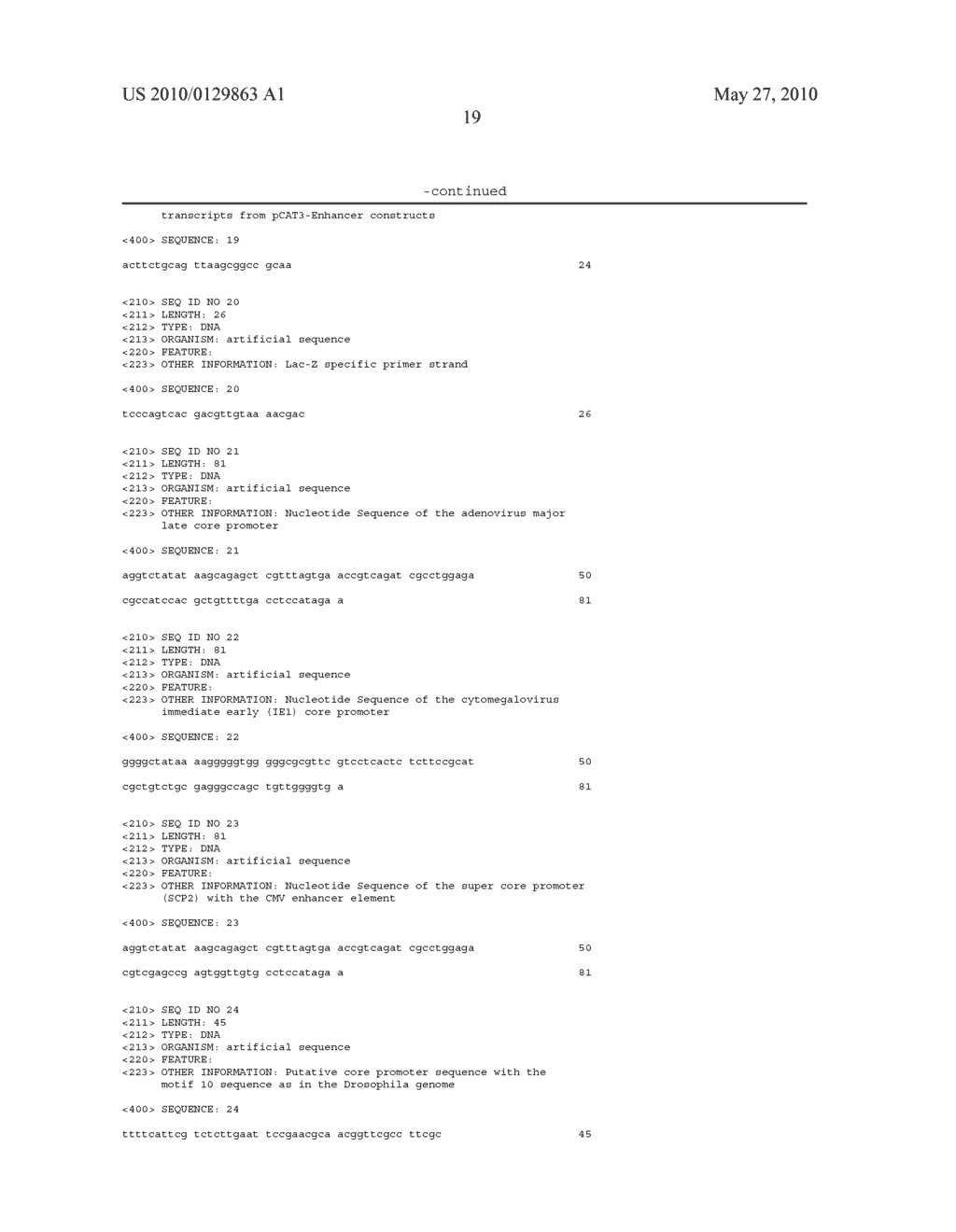 Optimized core promoters and uses thereof - diagram, schematic, and image 39