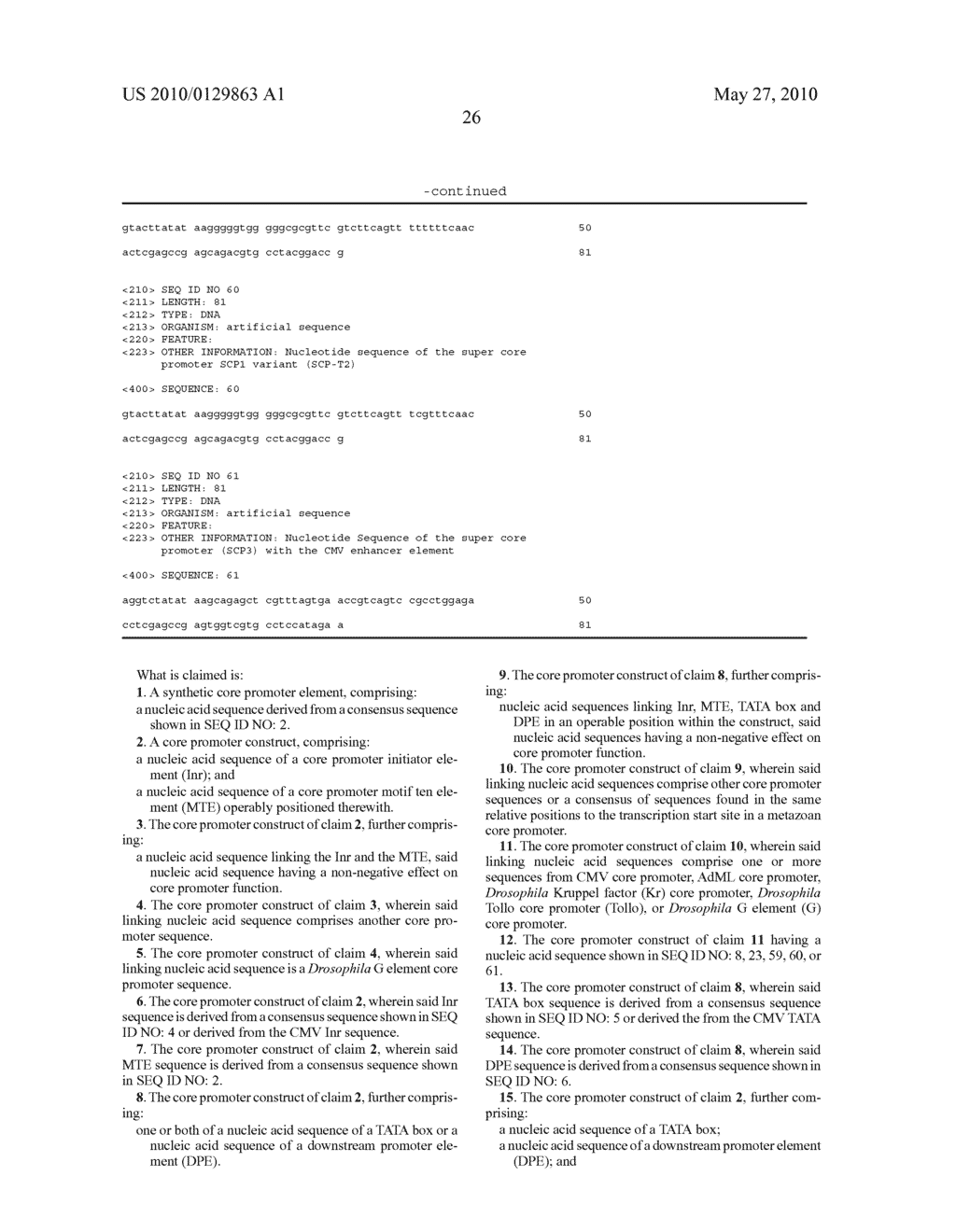 Optimized core promoters and uses thereof - diagram, schematic, and image 46