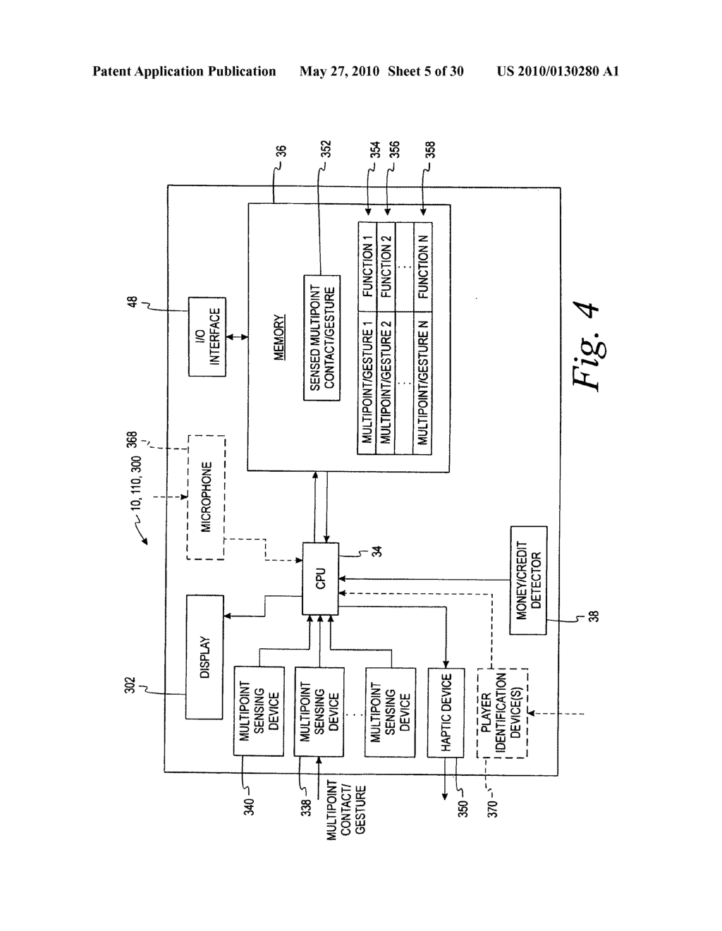 MULTI-PLAYER, MULTI-TOUCH TABLE FOR USE IN WAGERING GAME SYSTEMS - diagram, schematic, and image 06