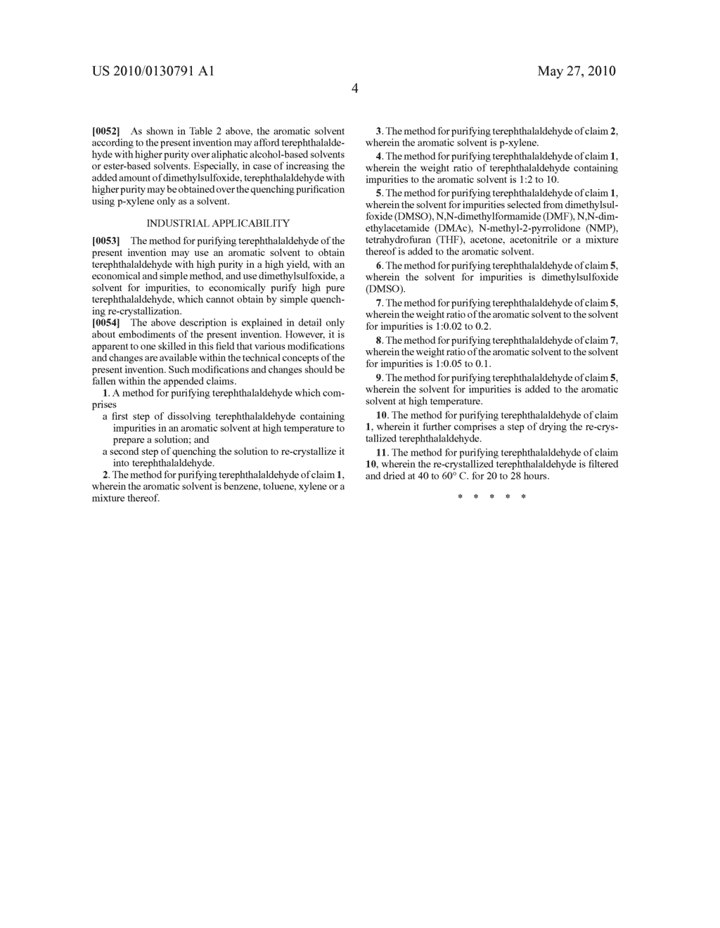 METHOD FOR PURIFYING TEREPHTHALADEHYDE - diagram, schematic, and image 05