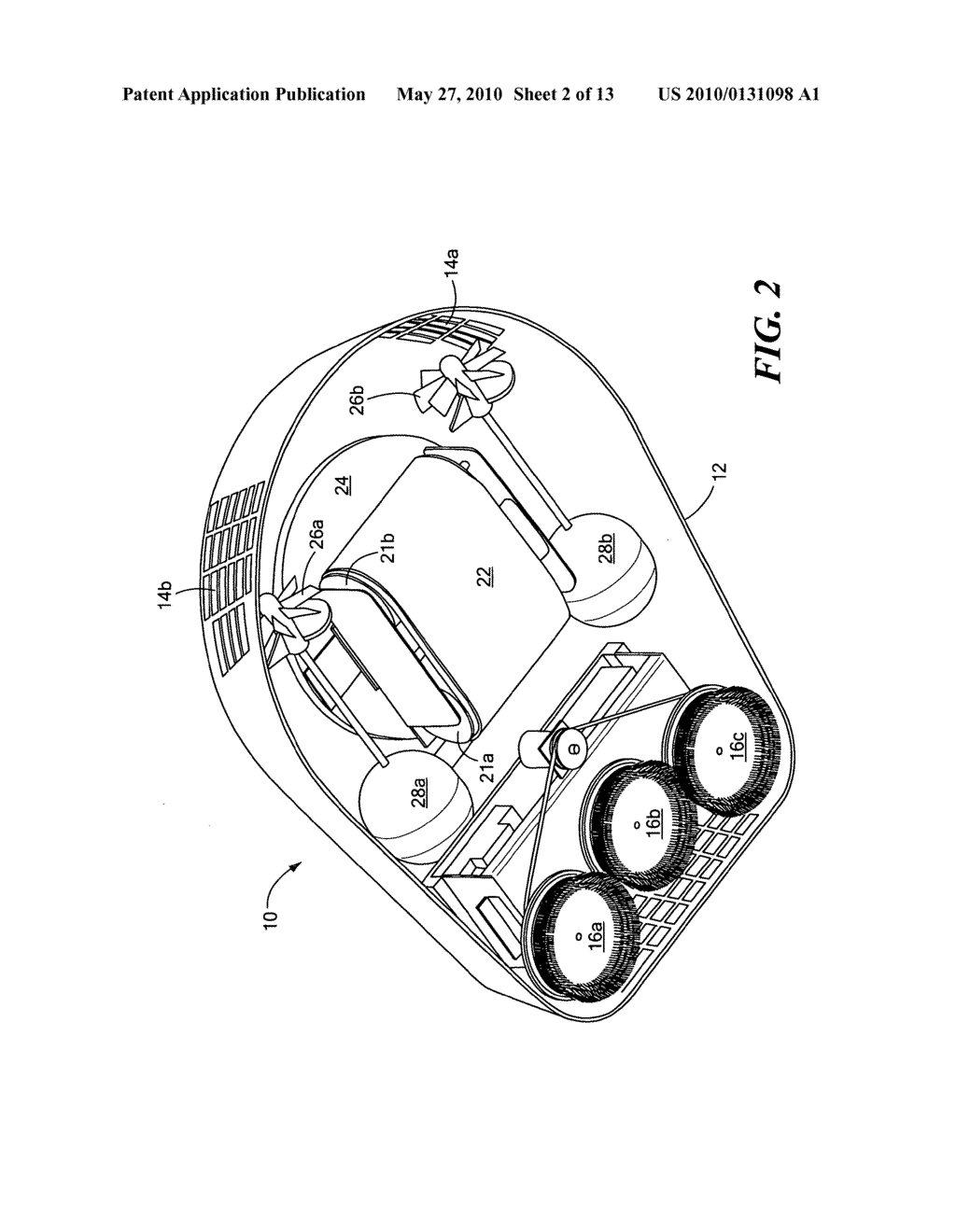 Hull robot with rotatable turret - diagram, schematic, and image 03