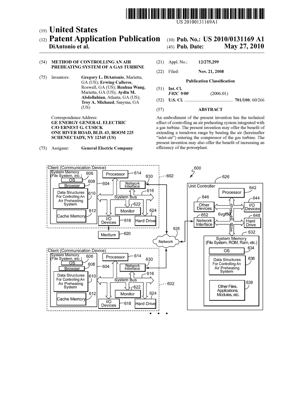  METHOD OF CONTROLLING AN AIR PREHEATING SYSTEM OF A GAS TURBINE - diagram, schematic, and image 01