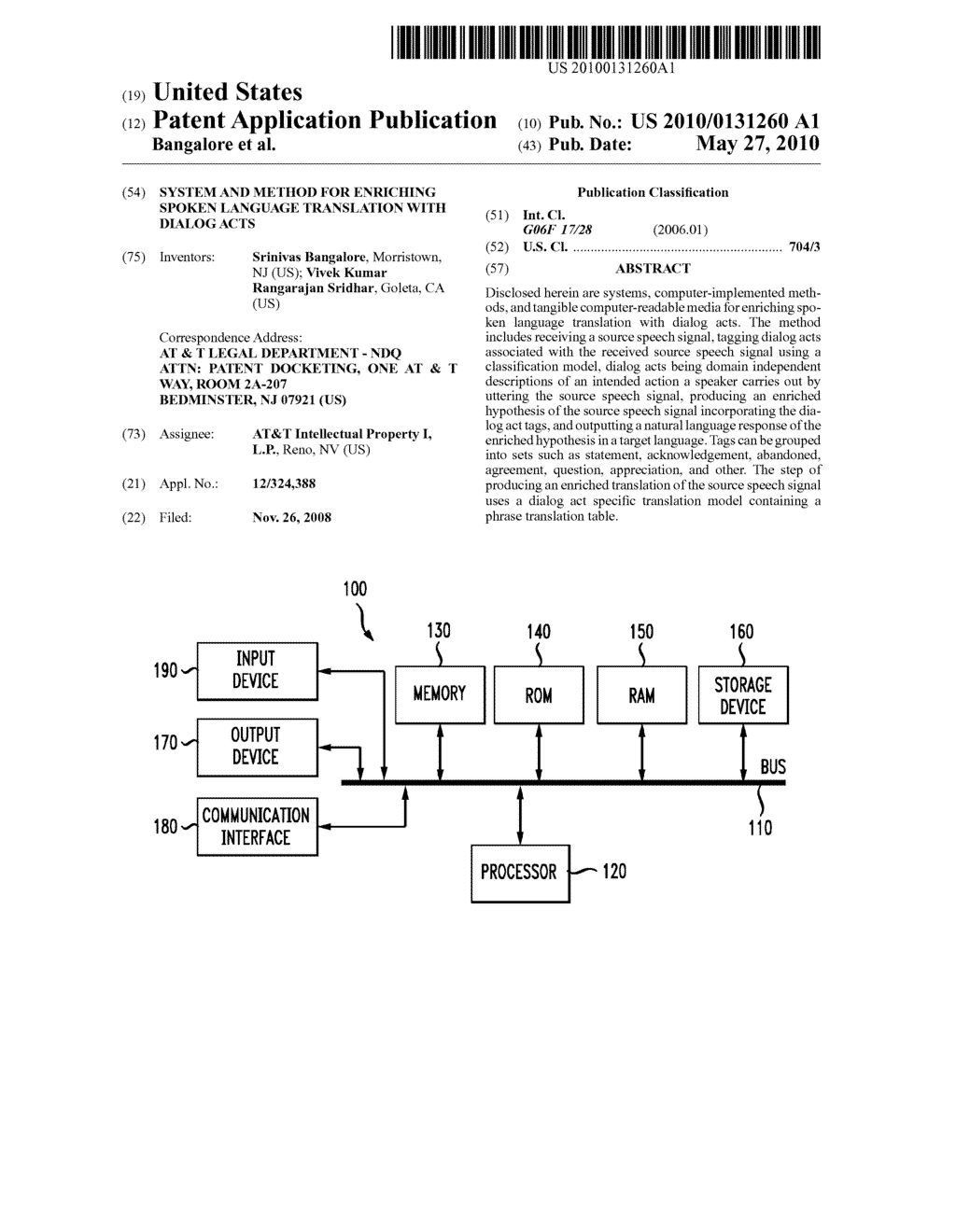 SYSTEM AND METHOD FOR ENRICHING SPOKEN LANGUAGE TRANSLATION WITH DIALOG ACTS - diagram, schematic, and image 01