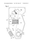 Replaceable brake mechanism for power equipment diagram and image