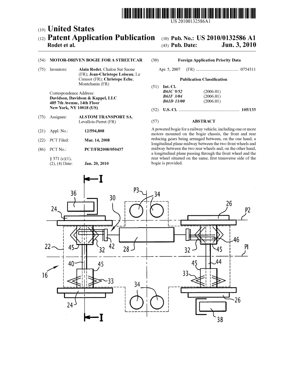 Motor-Driven Bogie for a Streetcar - diagram, schematic, and image 01