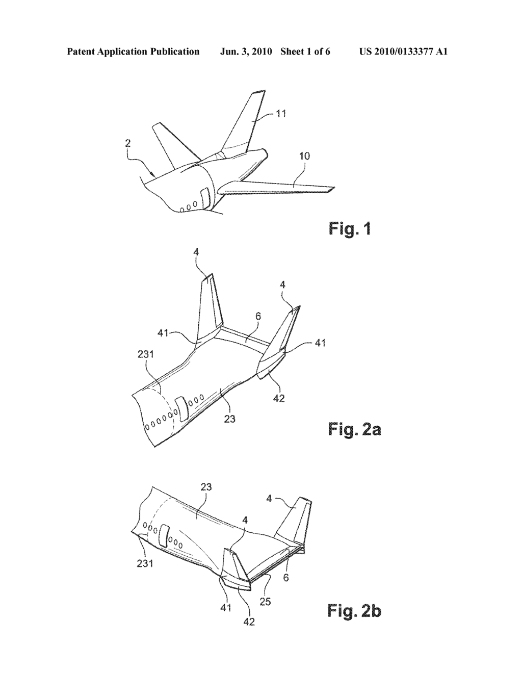 AIRPLANE WITH FLAT REAR FUSELAGE SAID QUEUE-DE-MORUE EMPENNAGE - diagram, schematic, and image 02