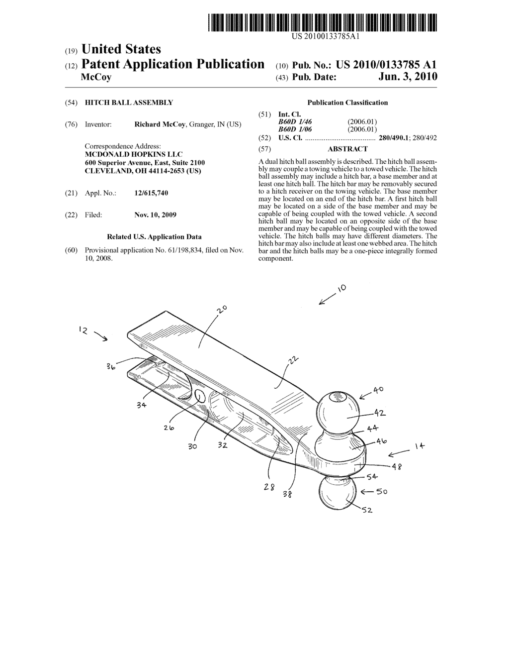 HITCH BALL ASSEMBLY - diagram, schematic, and image 01