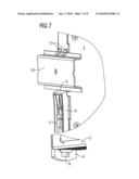 Fastening device for electronic modules on a support rail diagram and image