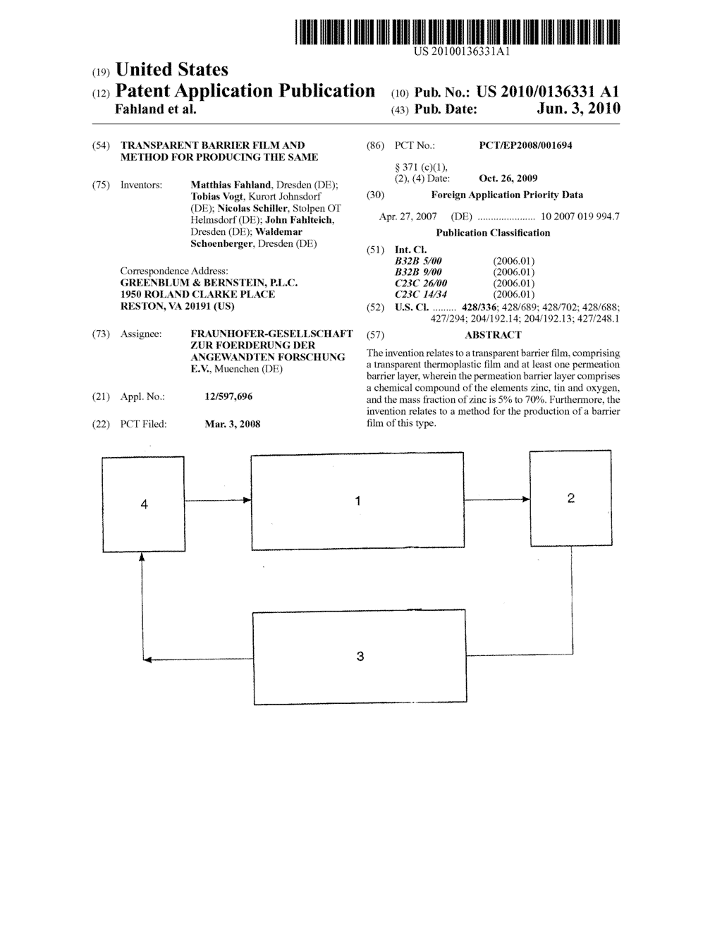 TRANSPARENT BARRIER FILM AND METHOD FOR PRODUCING THE SAME - diagram, schematic, and image 01