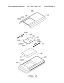 LATCHING MODULE, BATTERY COVER ASSEMBLY USING THE LATCHING MODULE AND PORTABLE ELECTRONIC DEVICE USING THE BATTERY COVER ASSEMBLY diagram and image