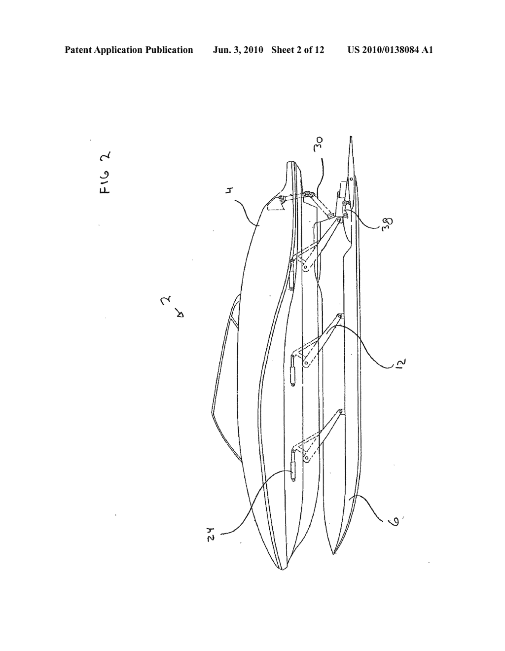 Reactive suspension with an integrated braking and steering system for a boat - diagram, schematic, and image 03