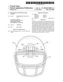 Helmet-mounted mouth guard holder diagram and image