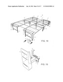 Mattress supporting system with headboard attachment diagram and image