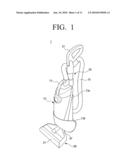 Vacuum cleaner for using in both upright form and canister form diagram and image