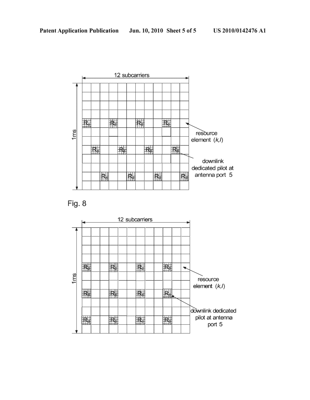 Method for mapping downlink dedicated pilots to resource elements in extended cyclic prefix frame structure - diagram, schematic, and image 06