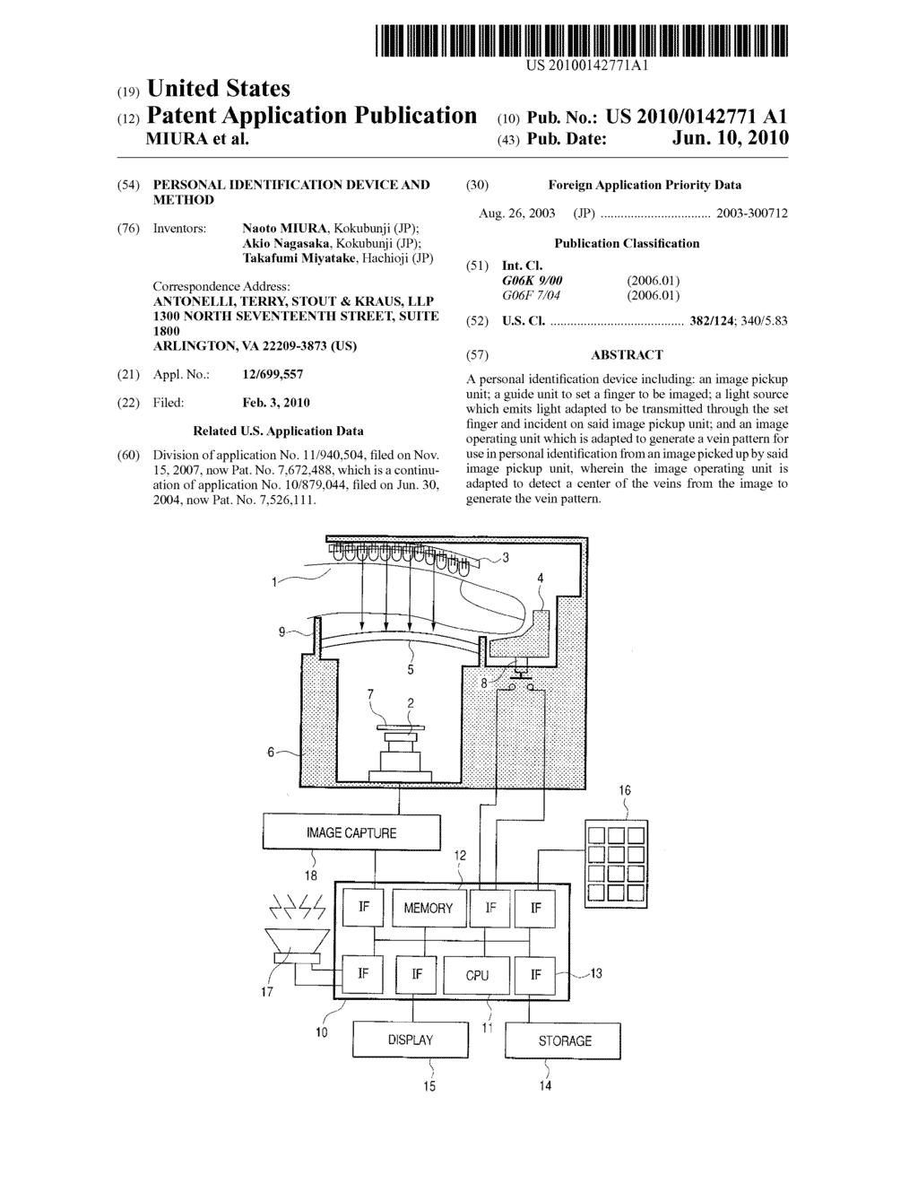 PERSONAL IDENTIFICATION DEVICE AND METHOD - diagram, schematic, and image 01