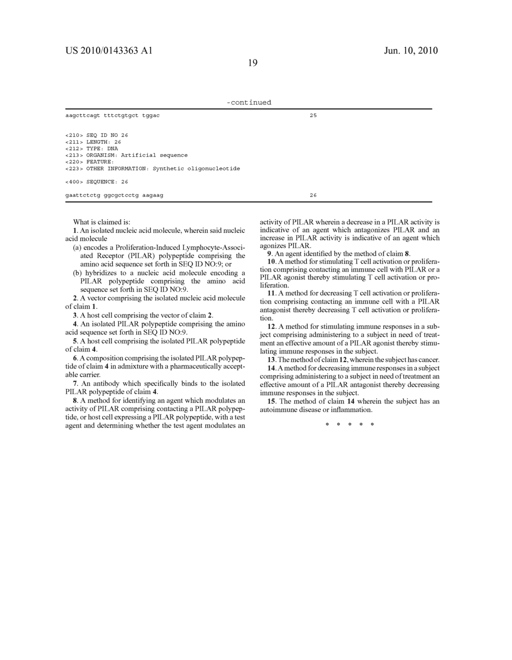 CD161 LIGAND, PILAR, FOR MODULATING ACTIVATION AND PROLIFERATION OF T CELLS - diagram, schematic, and image 26