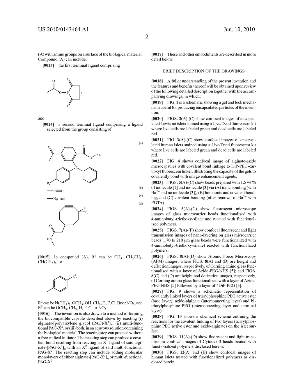 CROSS-LINKED ALGINATE-POLYALKYLENE GLYCOL POLYMER COATINGS FOR ENCAPSULATION AND METHODS OF MAKING THE SAME - diagram, schematic, and image 15