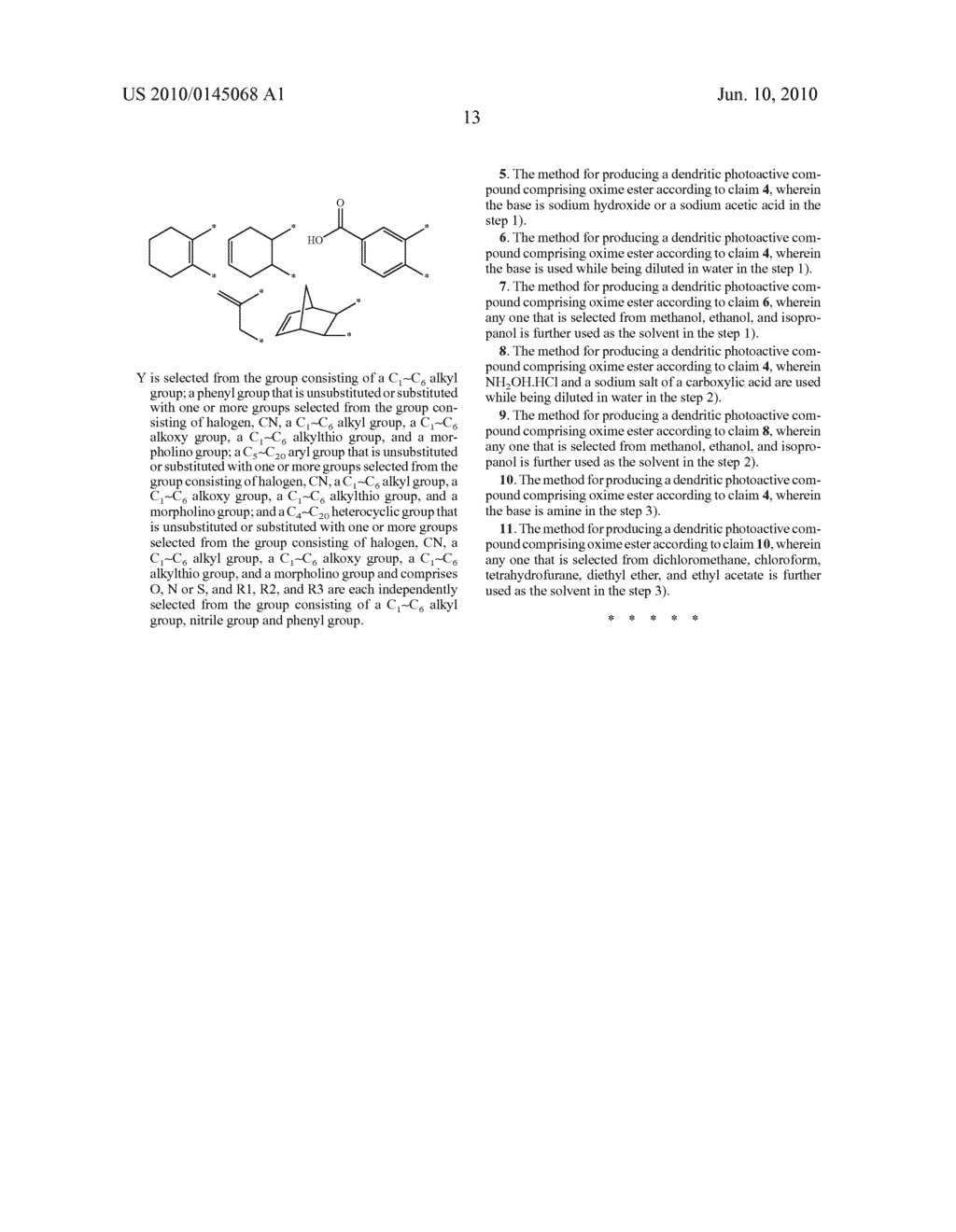 Dendritic Photoactive Compound Comprising Oxime Ester And Method For Preparing The Same - diagram, schematic, and image 16