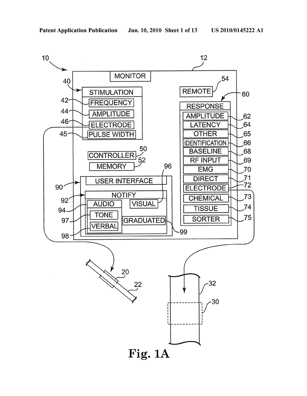 METHOD AND SYSTEM FOR MONITORING A NERVE - diagram, schematic, and image 02