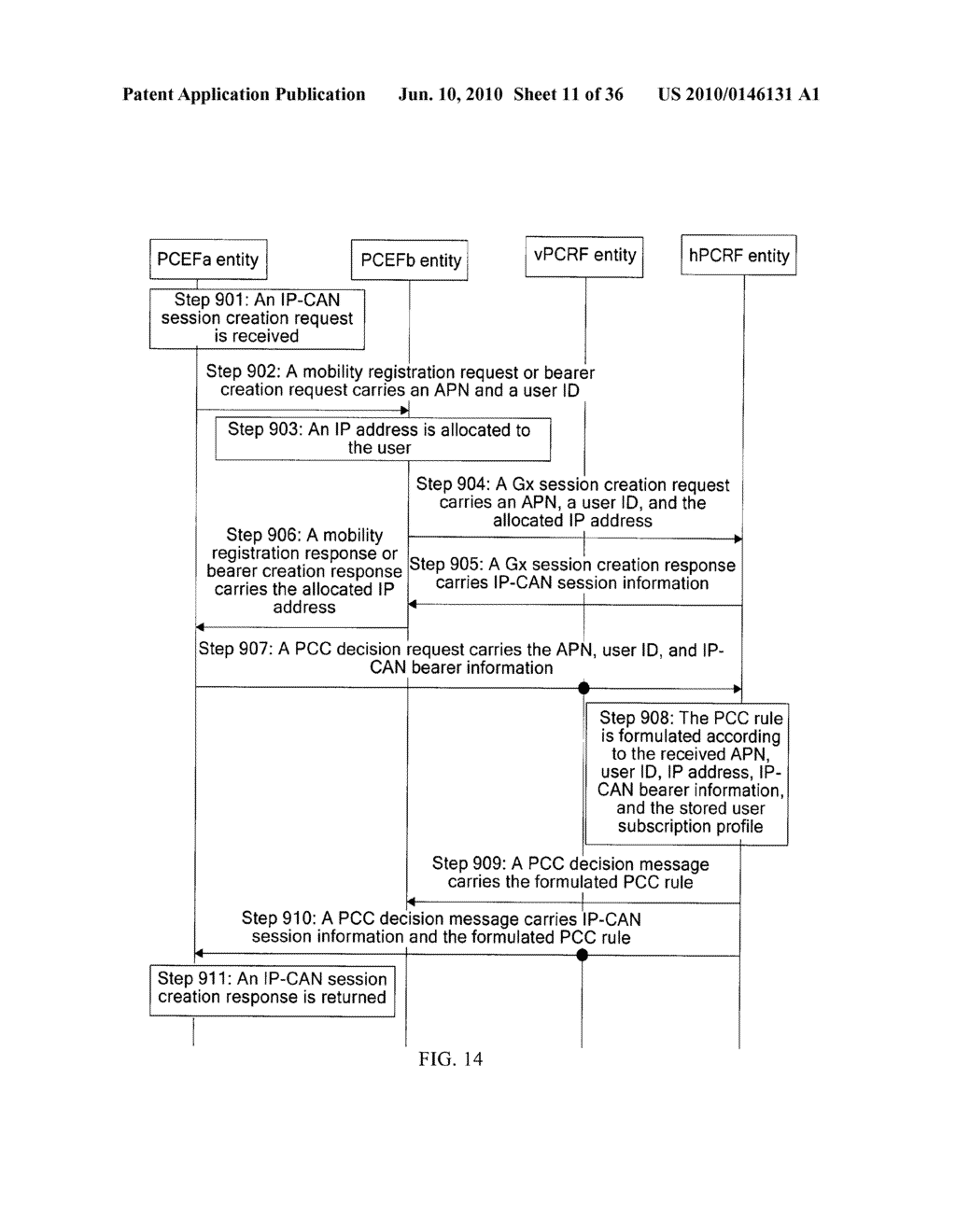 METHOD AND APPARATUS FOR CREATING IP-CAN SESSION - diagram, schematic, and image 12